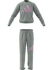 adidas Grey Essentials Large Logo Tracksuit - Image 9 of 15