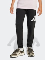 adidas Black Large Logo Joggers - Image 1 of 6