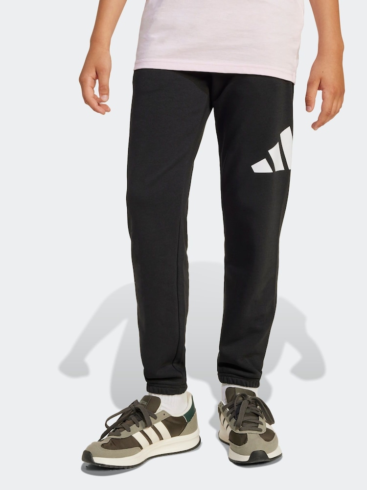 adidas Black Large Logo Joggers - Image 1 of 6