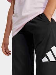 adidas Black Large Logo Joggers - Image 4 of 6