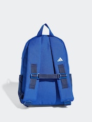 adidas Blue 3 Bar Kids Backpack - Image 2 of 5