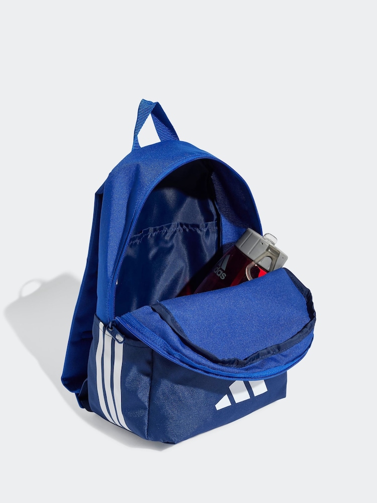 adidas Blue 3 Bar Kids Backpack - Image 3 of 5