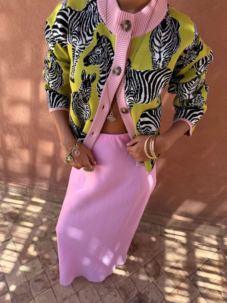 Never Fully Dressed Zebra Jacquard Zizi Cardigan - صورة 2 من 4 Never Fully Dressed Zebra Jacquard Zizi Cardigan - صورة 2 من 4