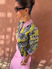 Never Fully Dressed Zebra Jacquard Zizi Cardigan - صورة 4 من 4