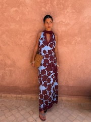 Never Fully Dressed Blue Jaden Floral Print Lily Top - Image 1 of 4