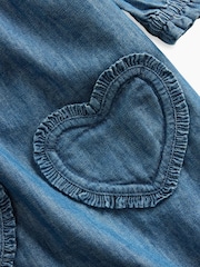 Gap Dark Wash Denim Heart One-Piece (0-24mths) - Image 3 of 3