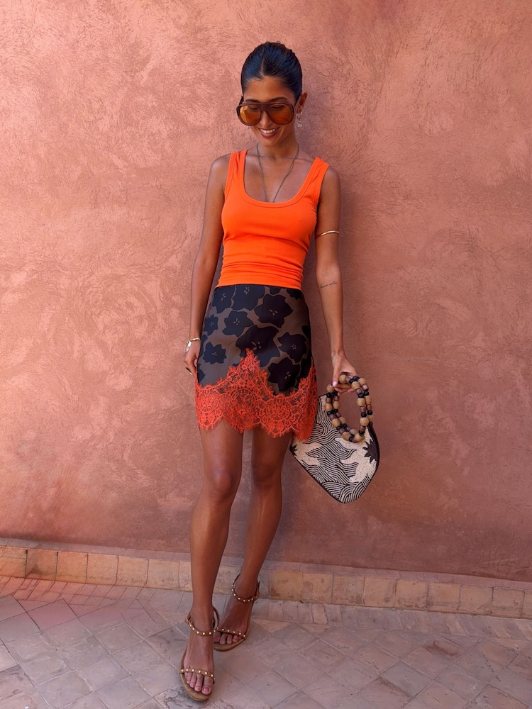 Maro - Never Fully Dressed Print Maeva Mini Skirt - Imaginea 2 din 4 Maro - Never Fully Dressed Print Maeva Mini Skirt - Imaginea 2 din 4