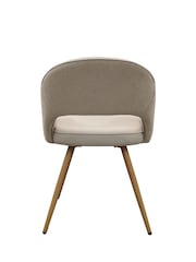 Bentley Designs Beige  Ivory Hanson Fabric and Faux Leather Dining Chair - Image 5 of 5