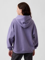Violets tauriņš - Gap Vintage mīksts, liela izmēra logotipa kapučjakas krekls ar kapuci (4-13gadi) - Attēls 2 no 5