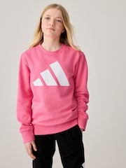 adidas Pink Essentials Large Logo Tracksuit - Image 3 of 7