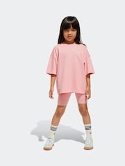 adidas originals Pink Small Logo 100% Cotton Top and Short Set - Image 1 of 8