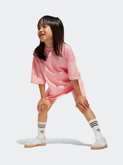 adidas originals Pink Small Logo 100% Cotton Top and Short Set - Image 3 of 8