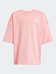adidas originals Pink Small Logo 100% Cotton Top and Short Set - Image 7 of 8