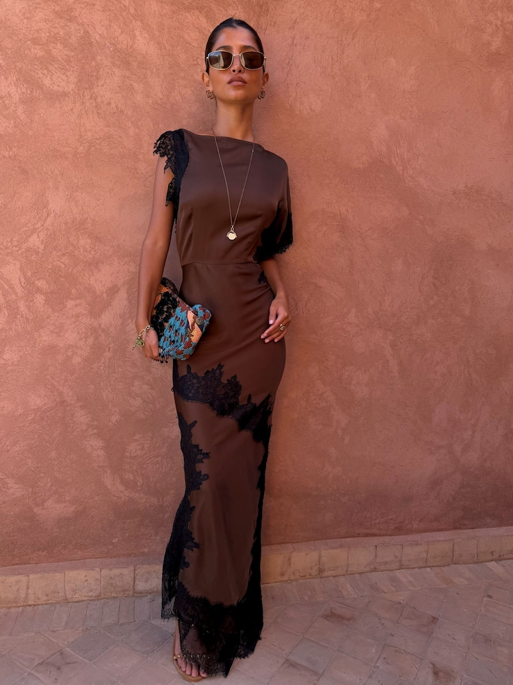 Never Fully Dressed Brown And Black Fearne Dress - Image 2 of 4 Never Fully Dressed Brown And Black Fearne Dress - Image 2 of 4