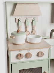 JoJo Maman Bébé Sage Green Henley Wooden Play Kitchen - Image 4 of 9