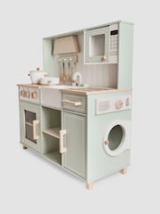 JoJo Maman Bébé Sage Green Henley Wooden Play Kitchen - Image 8 of 9