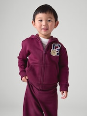 Gap Burgundy Relaxed Logo Zip-Up Hoodie (6mths-5yrs) - Image 1 of 4