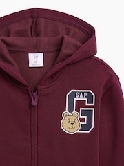 Gap Burgundy Relaxed Logo Zip-Up Hoodie (6mths-5yrs) - Image 4 of 4