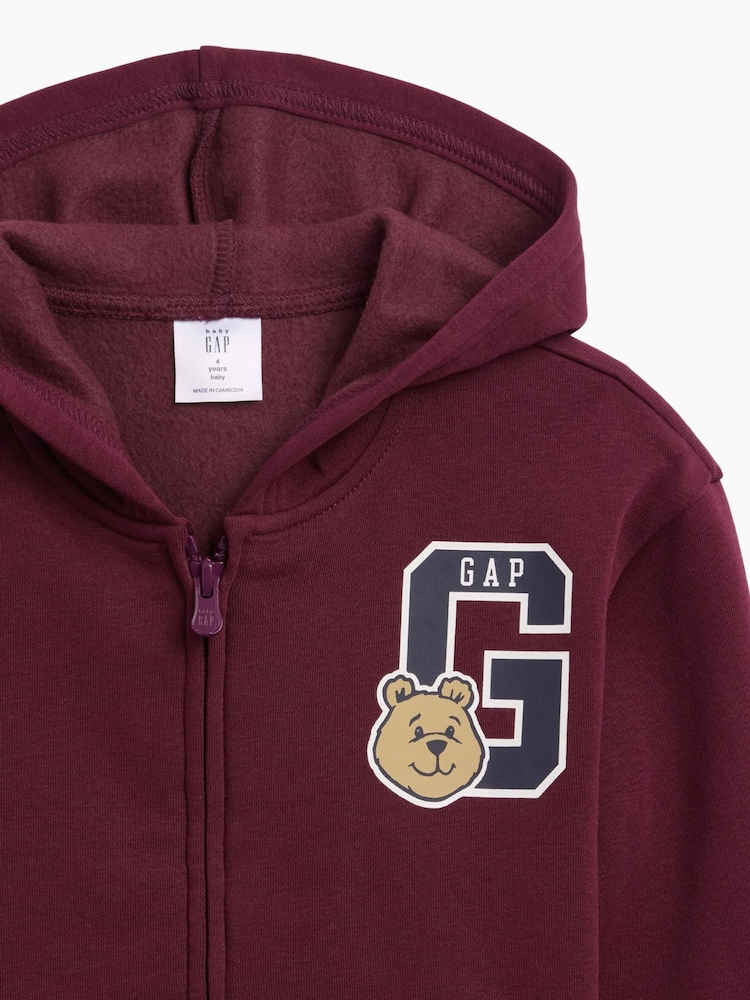 Gap Burgundy Relaxed Logo Zip-Up Hoodie (6mths-5yrs) - Image 4 of 4 Gap Burgundy Relaxed Logo Zip-Up Hoodie (6mths-5yrs) - Image 4 of 4