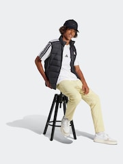 adidas White Essentials 3-Stripes Single 100% Cotton Jersey T-Shirt - Image 3 of 6
