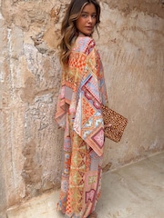 Never Fully Dressed Multi Cape in Dolce Vita Print Top - Image 2 of 4