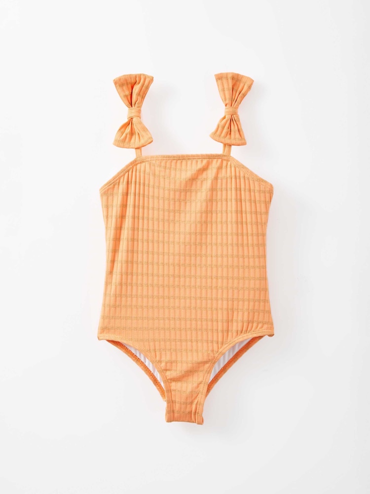 Cotton On Orange Bow One Piece Swimsuit - Image 1 of 2 Cotton On Orange Bow One Piece Swimsuit - Image 1 of 2