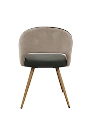 Bentley Designs Beige  Vintage Olive Hanson Fabric and Faux Leather Dining Chair - Image 5 of 5