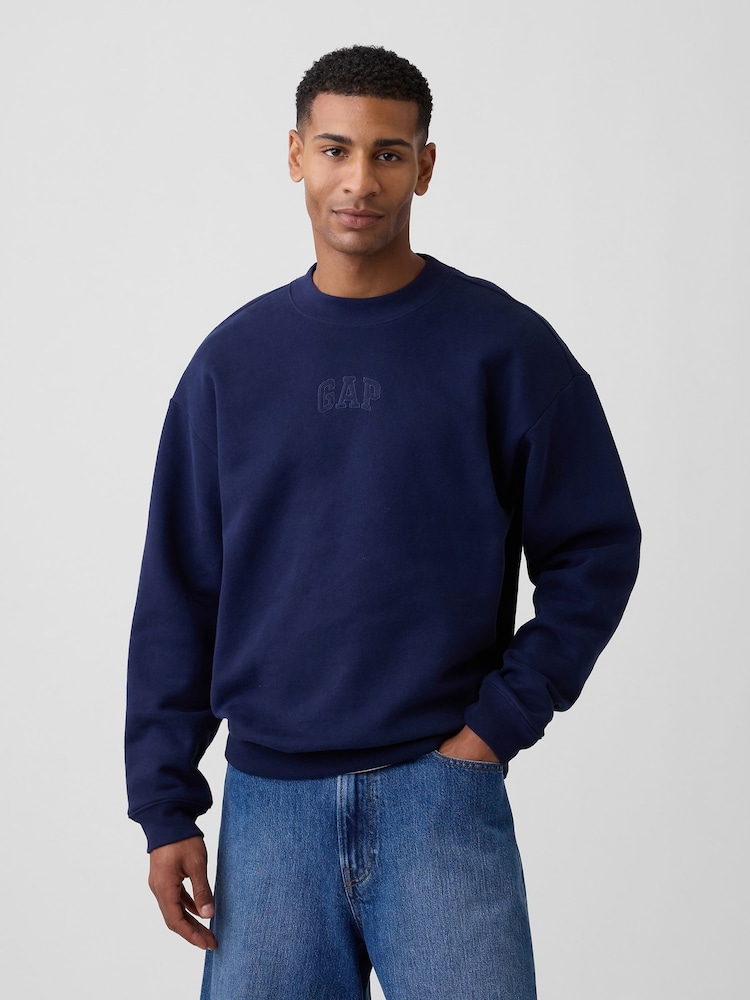 Gap Blue Relaxed Mini-Logo Sweatshirt - Image 1 of 4