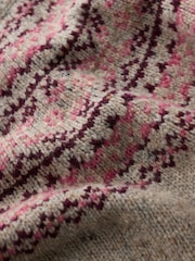 Seasalt Cornwall Oatmeal Port Kinnis Fair Isle Jumper With Merino - Image 5 of 5