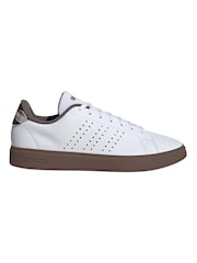adidas White/Gum Advantage Trainers - Image 1 of 9