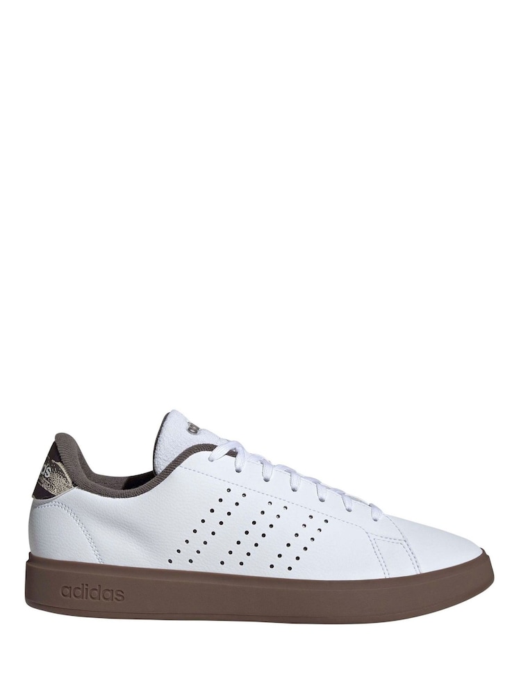 adidas White/Gum Advantage Trainers - Image 1 of 9 adidas White/Gum Advantage Trainers - Image 1 of 9