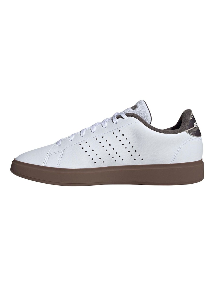 adidas White/Gum Advantage Trainers - Image 2 of 9 adidas White/Gum Advantage Trainers - Image 2 of 9