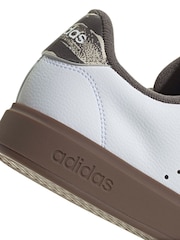 adidas White/Gum Advantage Trainers - Image 9 of 9