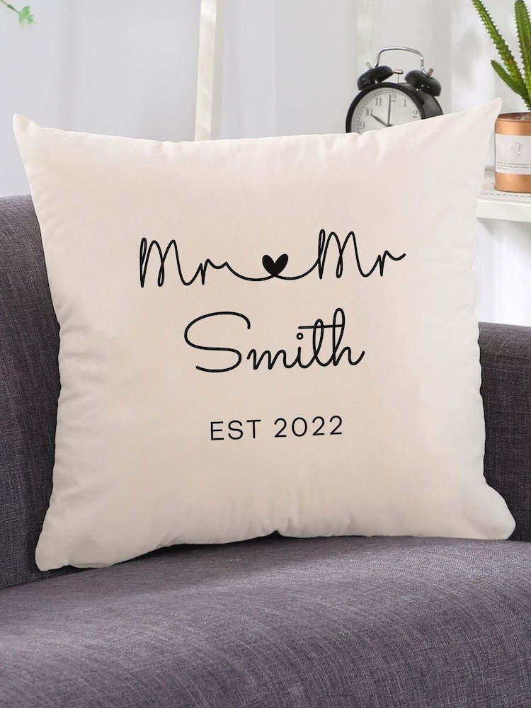 Personalised Anniversary Date Cushion by Loveabode - Image 2 of 4