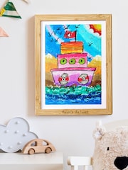 Personalised Kids Art Display Hanging Frame by Loveabode - Image 1 of 4