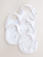 White 5 Pack Baby Bibs - Image 1 of 8