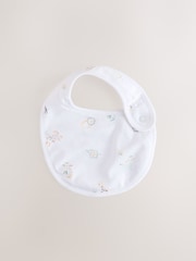 White 5 Pack Baby Bibs - Image 2 of 8