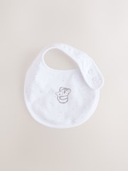 White 5 Pack Baby Bibs - Image 4 of 8