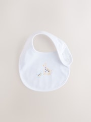 White 5 Pack Baby Bibs - Image 5 of 8