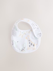 White 5 Pack Baby Bibs - Image 6 of 8