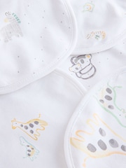 White 5 Pack Baby Bibs - Image 7 of 8