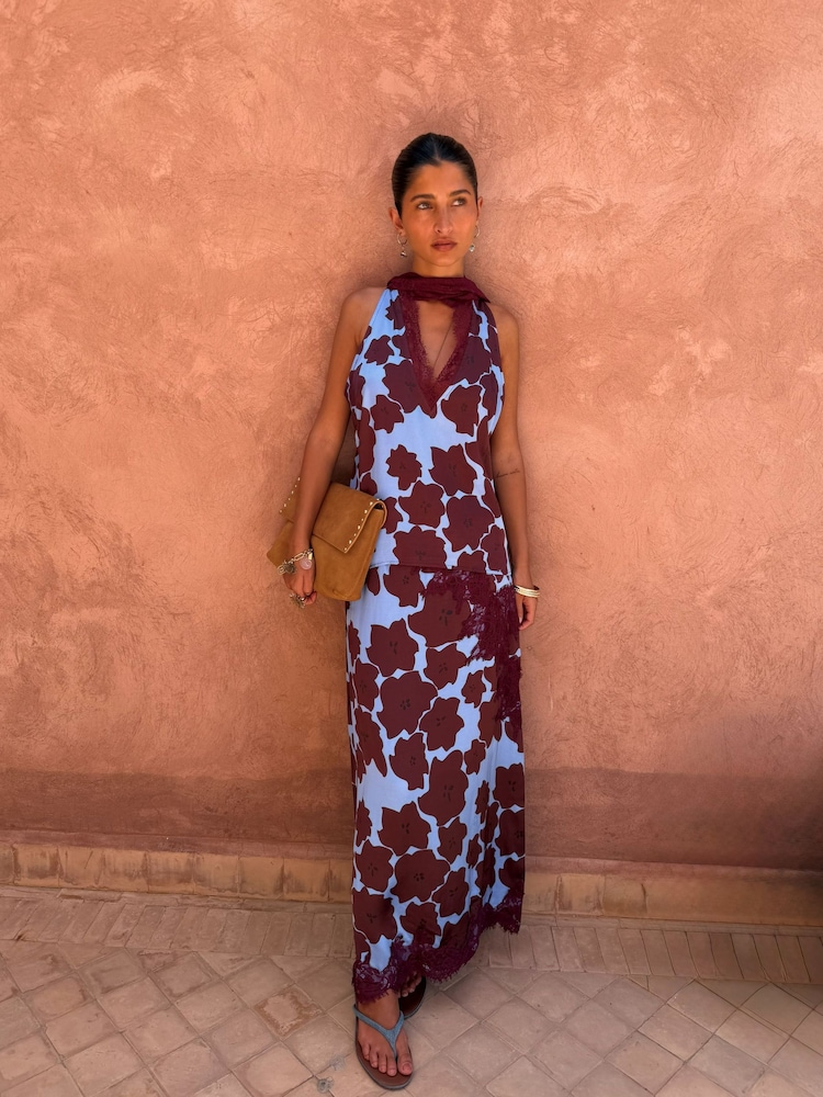 Never Fully Dressed Blue Jaden Floral Print Lily Skirt - Image 1 of 4