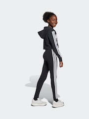 adidas Black Essentials Tiberio 3 Stripes Leggings and Hoodie Set - Image 2 of 8