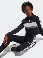 adidas Black Essentials Tiberio 3 Stripes Leggings and Hoodie Set - Image 5 of 8