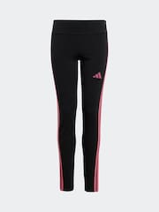 adidas Black 3 Stripe Essentials Leggings - Image 6 of 6