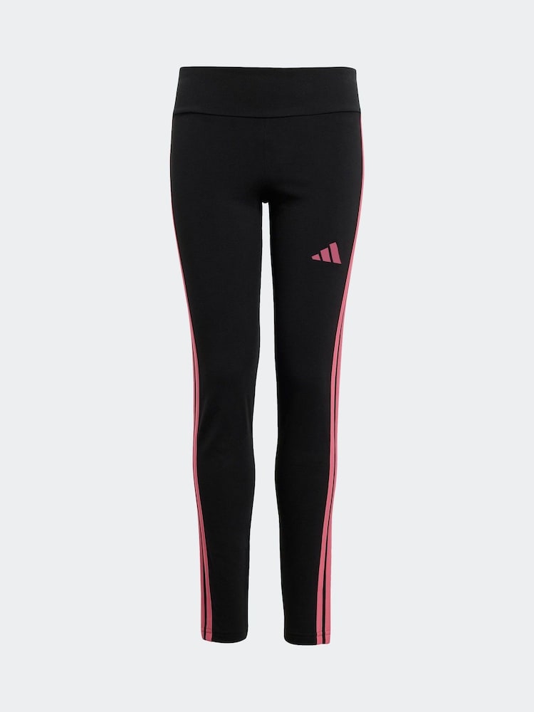 adidas Black 3 Stripe Essentials Leggings - Image 6 of 6