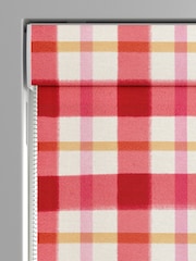 Wee Blue Bell Red Pink Strawberry Jam Check Made To Measure Roman Blinds - Image 5 of 7