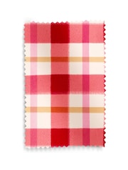 Wee Blue Bell Red Pink Strawberry Jam Check Made To Measure Roman Blinds - Image 7 of 7