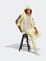 Серый - adidas Essentials 3-Stripes Single 100% Cotton Jersey T-Shirt - Image 3 of 6