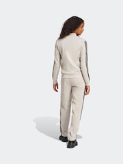 adidas Grey Essentials 3 Stripes Tracksuit - Image 2 of 8